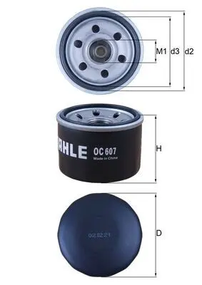 Filtru ulei MAHLE OC 607