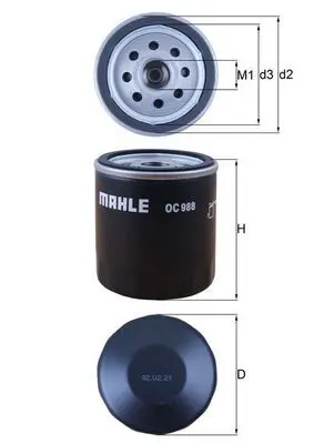 Filtru ulei MAHLE OC 988