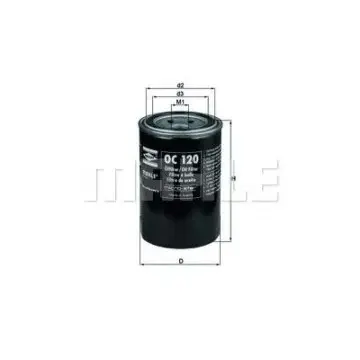 Filtru ulei MAHLE ORIGINAL OC 120
