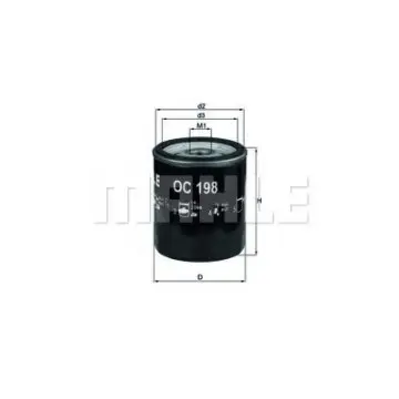 Filtru ulei MAHLE ORIGINAL OC 198