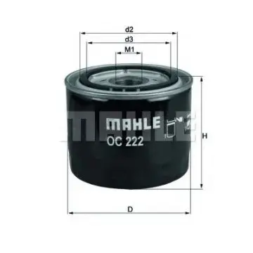 Filtru ulei MAHLE ORIGINAL OC 222
