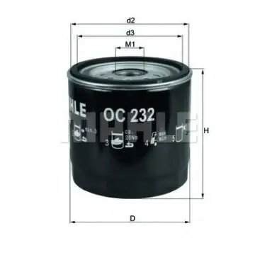 Filtru ulei MAHLE ORIGINAL OC 232