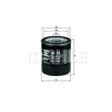 Filtru ulei MAHLE ORIGINAL OC 25