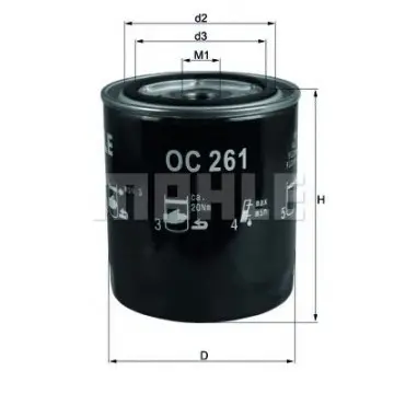 Filtru ulei MAHLE ORIGINAL OC 261