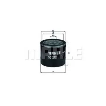 Filtru ulei MAHLE ORIGINAL OC 272