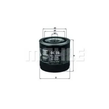 Filtru ulei MAHLE ORIGINAL OC 28
