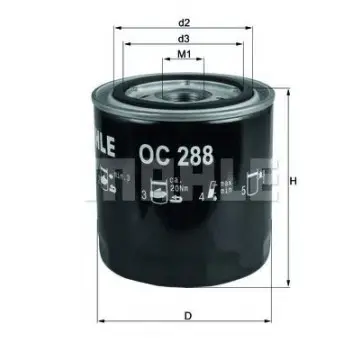 Filtru ulei MAHLE ORIGINAL OC 288