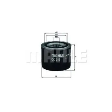 Filtru ulei MAHLE ORIGINAL OC 312