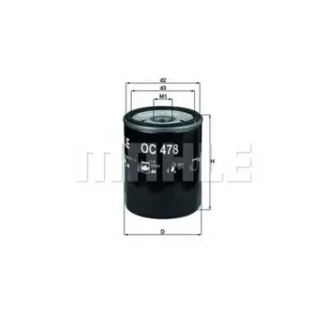 Filtru ulei MAHLE ORIGINAL OC 478