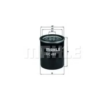 Filtru ulei MAHLE ORIGINAL OC 495