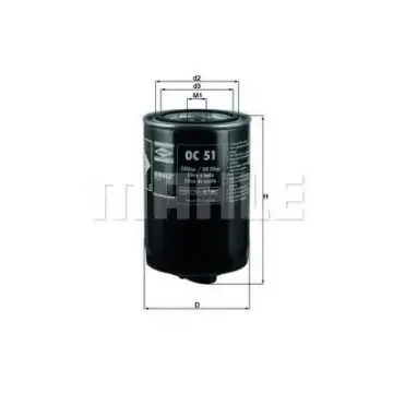 Filtru ulei MAHLE ORIGINAL OC 51