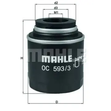 Filtru ulei MAHLE ORIGINAL OC 593 3