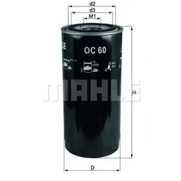 Filtru ulei MAHLE ORIGINAL OC 60