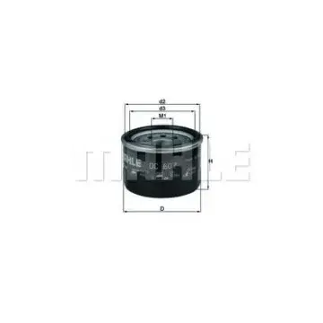 Filtru ulei MAHLE ORIGINAL OC 607