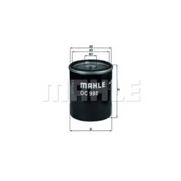 Filtru ulei MAHLE ORIGINAL OC 986