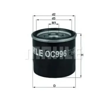 Filtru ulei MAHLE ORIGINAL OC 996
