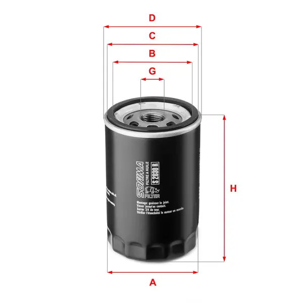 Filtru ulei SOFIMA S 2030 R
