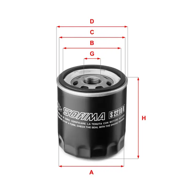 Filtru ulei SOFIMA S 2210 R