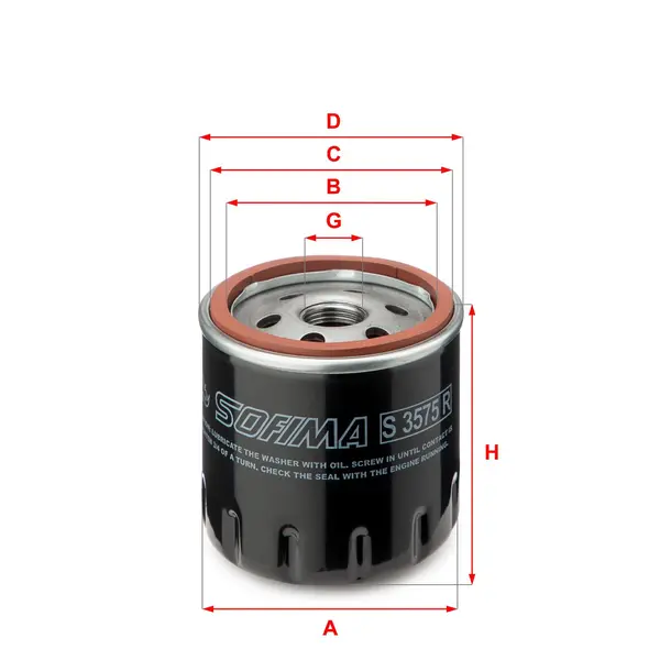 Filtru ulei SOFIMA S 3575 R