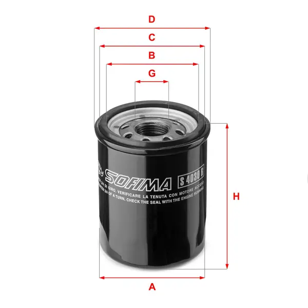 Filtru ulei SOFIMA S 4030 R