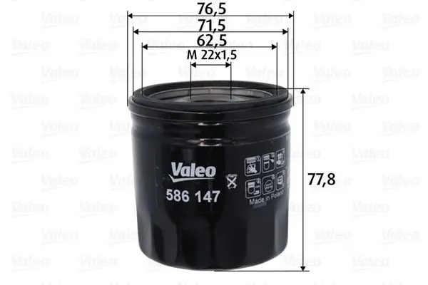 Filtru ulei VALEO 586147