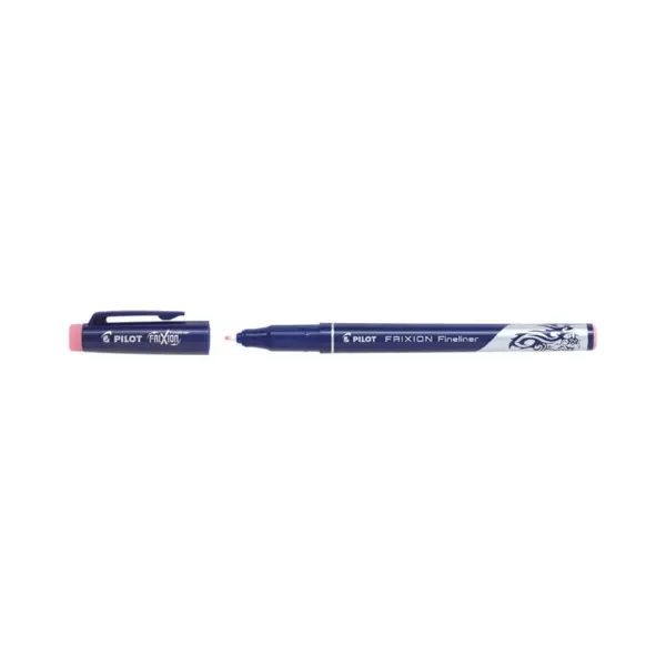 Fineliner cu cerneala Pilot Frixion diverse culori 0.45 mm cu capac Fineliner cu cerneala Pilot Frixion diverse culori 0.45 mm cu capac roz deschis