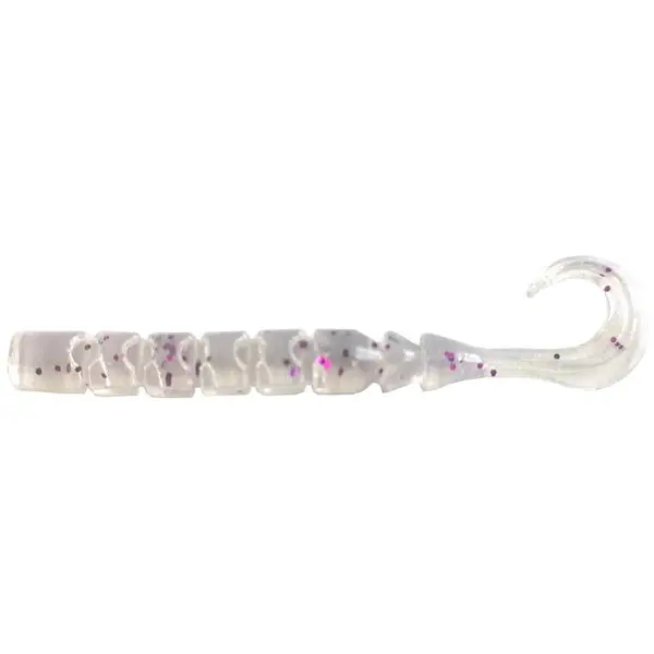 Finesse Kuru-Kuru Curly Tail 6.4cm Clear Purple Glitter 12buc