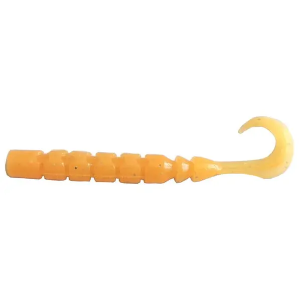 Finesse Kuru-Kuru Curly Tail 6.4cm Orange Luminous 12buc