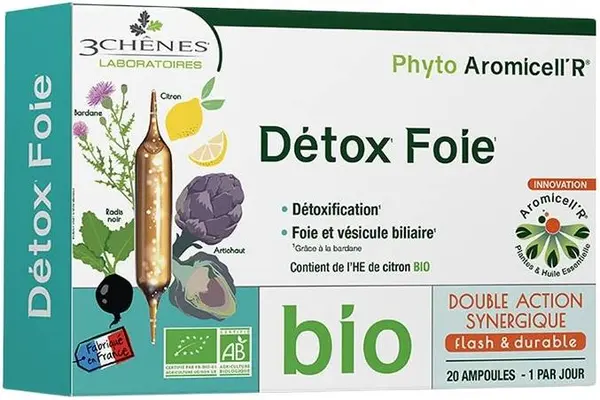 Fiole bio pentru detoxifierea ficatului, 20 buc, 3 Chenes