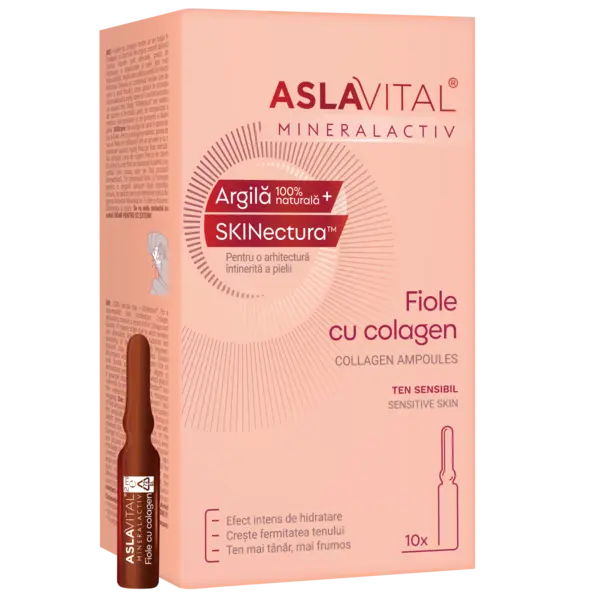 Fiole cu colagen MineralActiv, 10 x 2ml, Aslavital