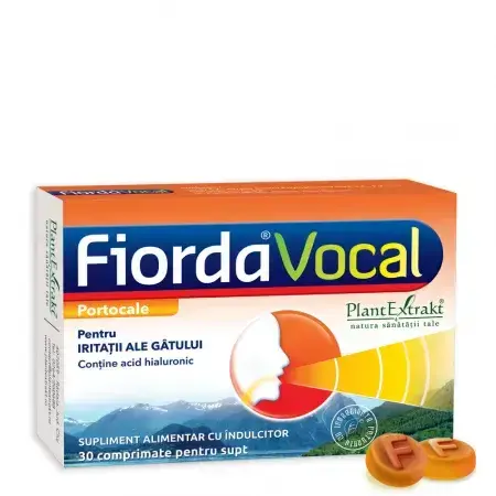 Fiorda Vocal cu portocale 30 comprimate de supt