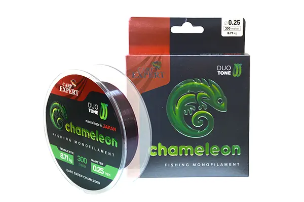 FIR CARP EXPERT CHAMELEON 600M/SPOOL SHINY DARK GREEN 0.20MM