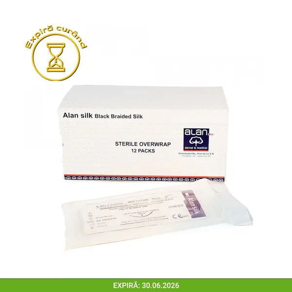 Fir de sutura neresorbabil, cu ac, 1/2 triunghiular exp 30-06-26