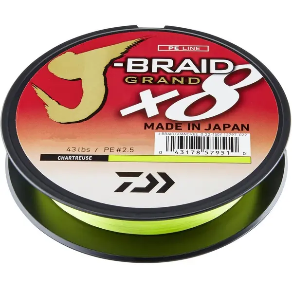 Fir J-Braid Grand X8 Chartreuse 0.18mm 12.5kg 135m
