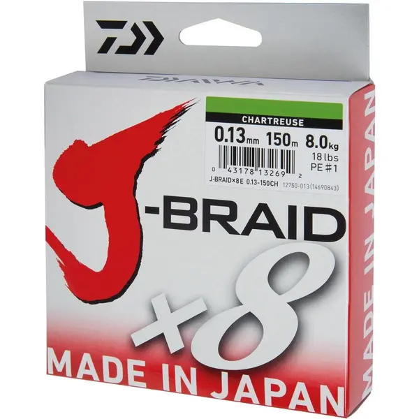 Fir J-Braid X8 Chartreuse 0.18mm 12.0kg 300m