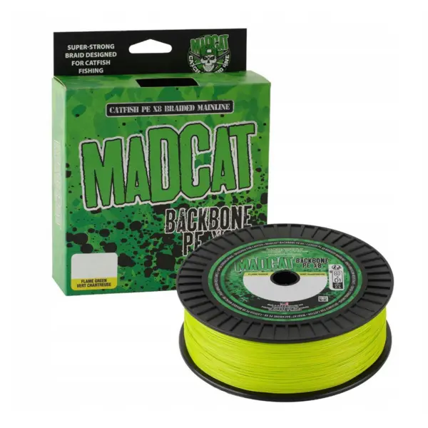 Fir Madcat Backbone PE X8 300m 0.55mm 72.7kg Chartreuse