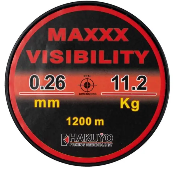 Fir monofilament hakuyo maxxx visibility rosu fluo neon rola -1200M