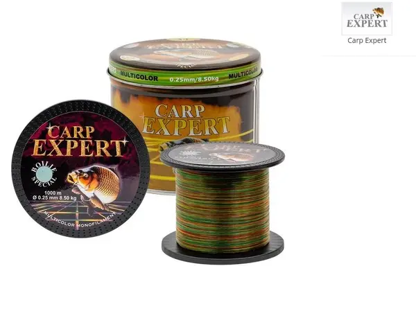 Fir monofilament pescuit Carp Expert Multicolor rola de 1000m