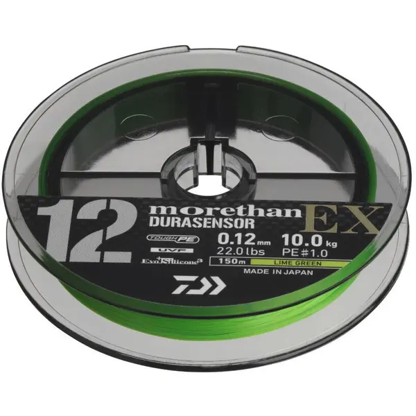 Fir Morethan Durasensor 12 Braid EX+Si3 0.05mm 4.5kg Lime Green 150m