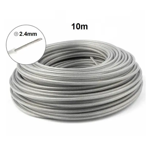 Fir motocoasa insertie otel 2.4mm x 10m rotund