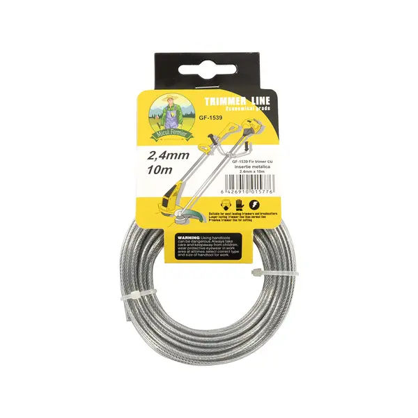 Fir motocoasa trimer cu insertie metal 10m 2.4mm