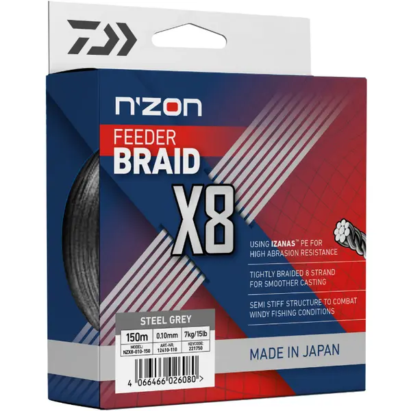 Fir N'Zon X8 Braid Steel Gray 0.08mm 5kg 150m