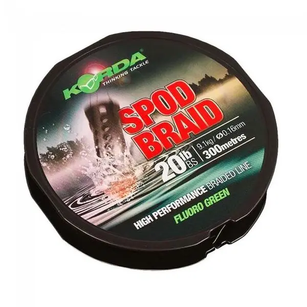 Fir Spod Braid Fluoro Green 9.1Kg 0.16mm 300M