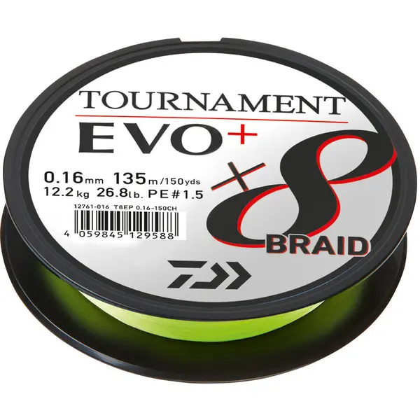 Fir Tournament X8 Braid Evo+ Chartreuse 0.08mm 4.9kg 135m