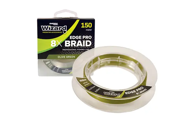 FIR WIZARD EDGE PRO 0.08MM OLIVE GREEN 8X BRAID 150M 7,45KG