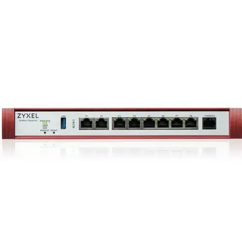 Firewall ZyXel, 6xRJ-45, 12V, Argintiu/Rosu