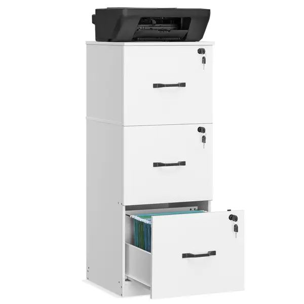 Fiset dulap birou Custos Alb 41x40x103.1 cm