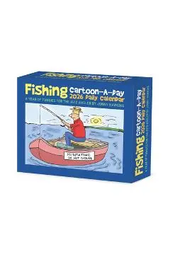 Fishing Cartoon-A-Day by Jonny Hawkins 2026 5.4 X 6.2 Box Calendar - Jonny Hawkins