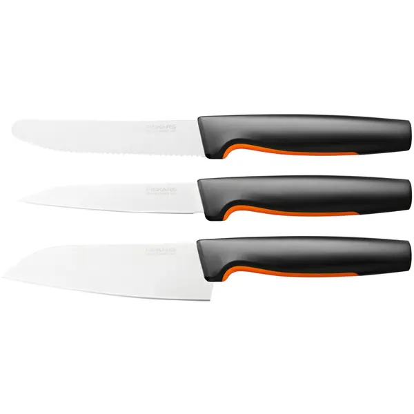FISKARS Set 3 cutite Functional Form, Fiskars, Otel inoxidabil Plastic, Negru