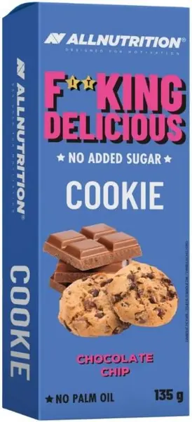 Fitking Delicious Cookie, biscuiți cu bucăți de ciocolată, 135 g, AllNutrition